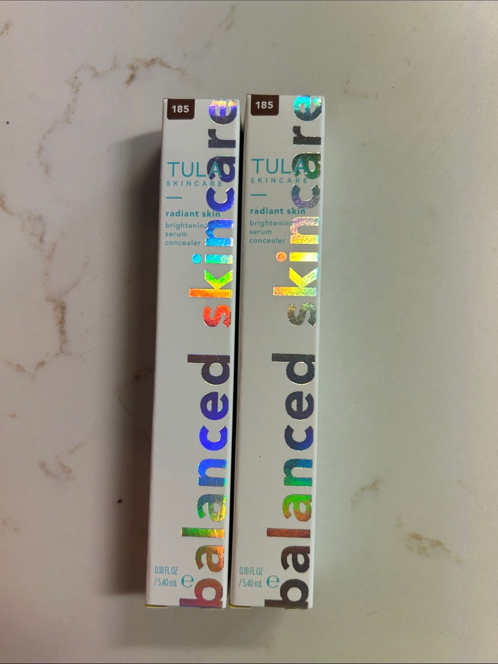 TWO Tula Radiant Skin Brightening Serum Concealers - color 185